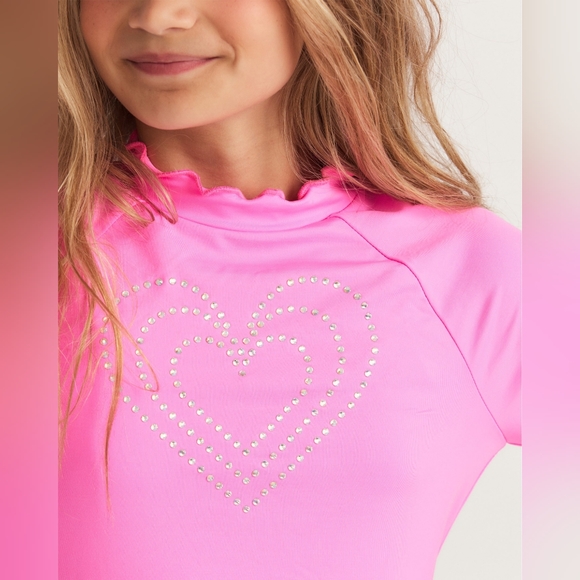 LOVESHACKFANCY X HURLEY - GIRLS' LONG SLEEVE RASHGUARD SET bejeweled - Picture 6 of 14